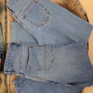 Cat & Jack boot cut jeans and GAP Stretch Straight Denim.